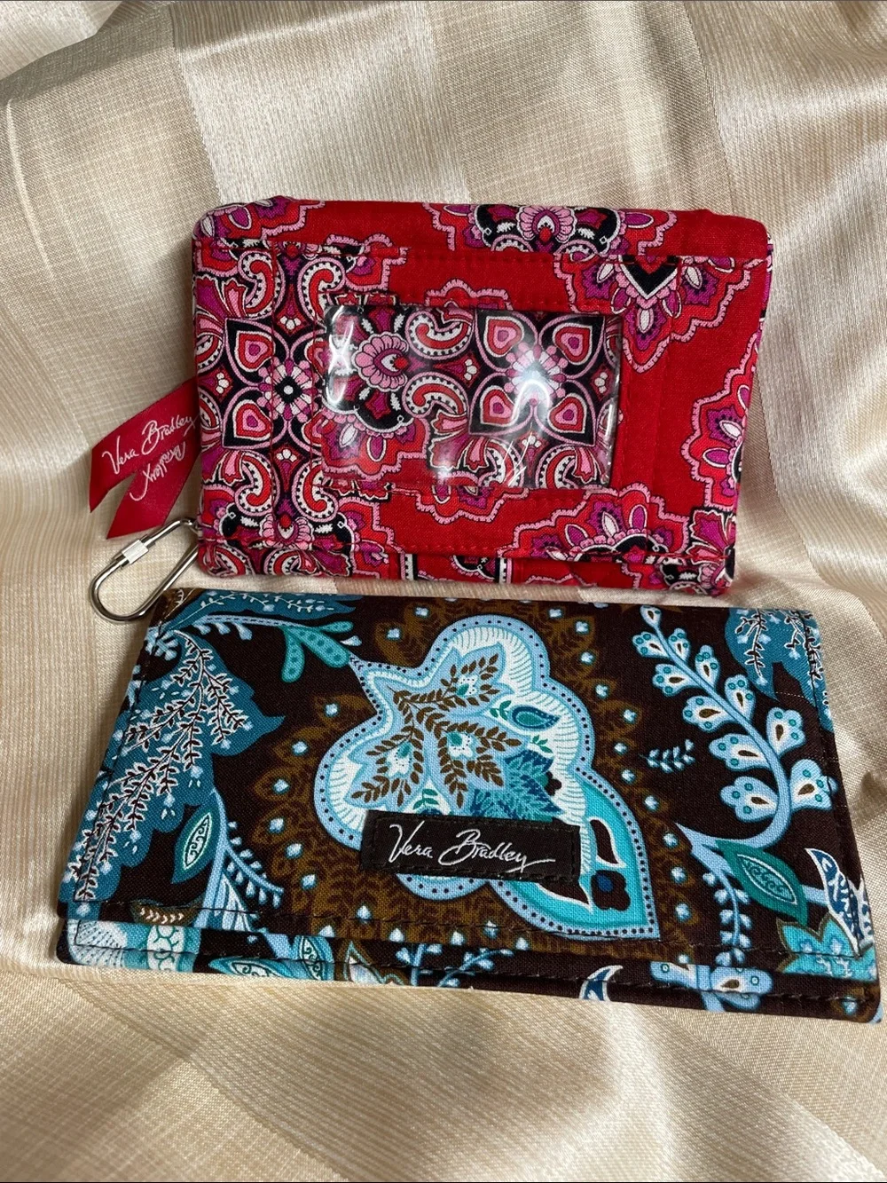 Vera Bradley Two-Piece Paisley Wallet Set - Red & Teal